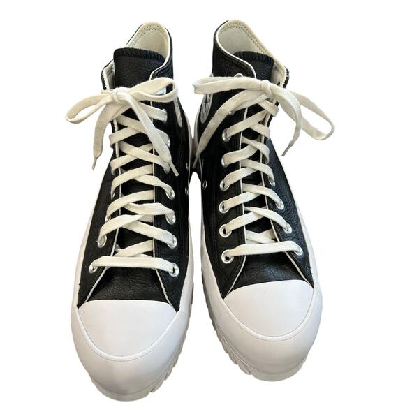 CONVERSE CTA Lugged 2.0 Black Leather Boots Sneakers Men’s 8 Women’s 10 - Picture 4 of 8